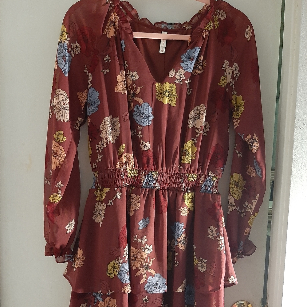 Floral Long Sleeve Dress